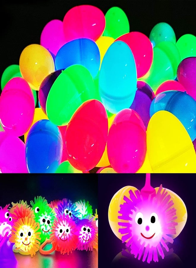 AMENON 12 Pack Prefilled Easter Eggs with Fidget Toys Light Up Puffer Balls Squeeze Sensory Stress Relief Toys Plastic Surprise Easter Hunt Fillers Basket Essential Stuffers Kids Boys Girls Party Favors - Image 4